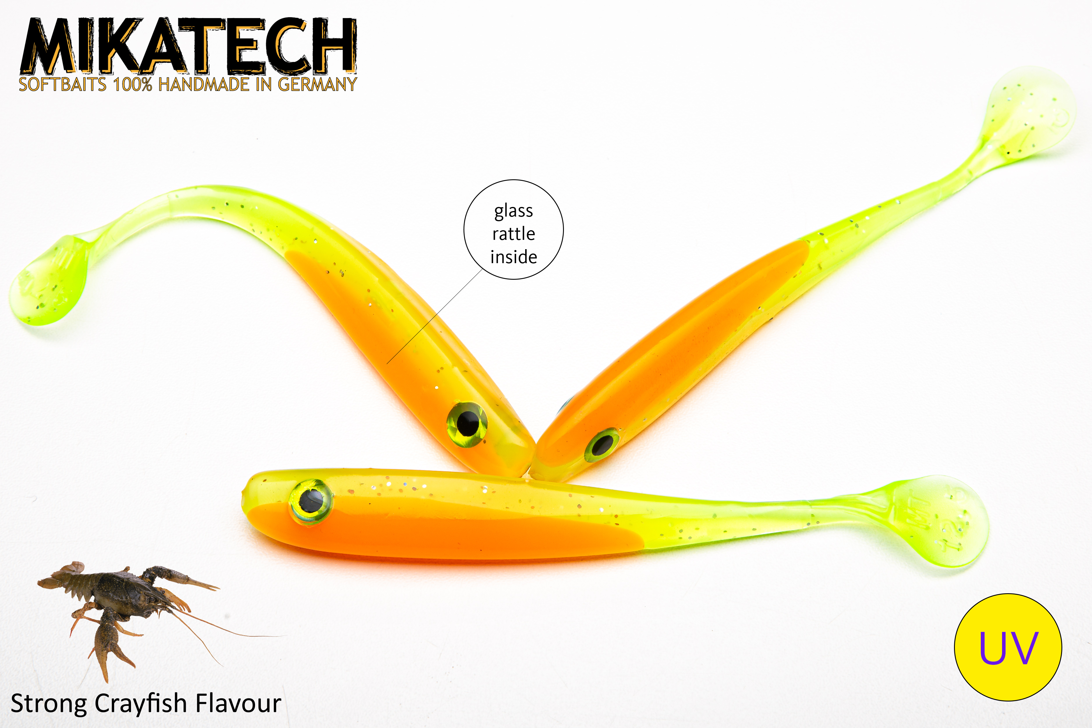MIKATECH Real Shad 12,5 cm Green Tomato UV MIKATECH Real Shad 12,5 cm Green Tomato UV