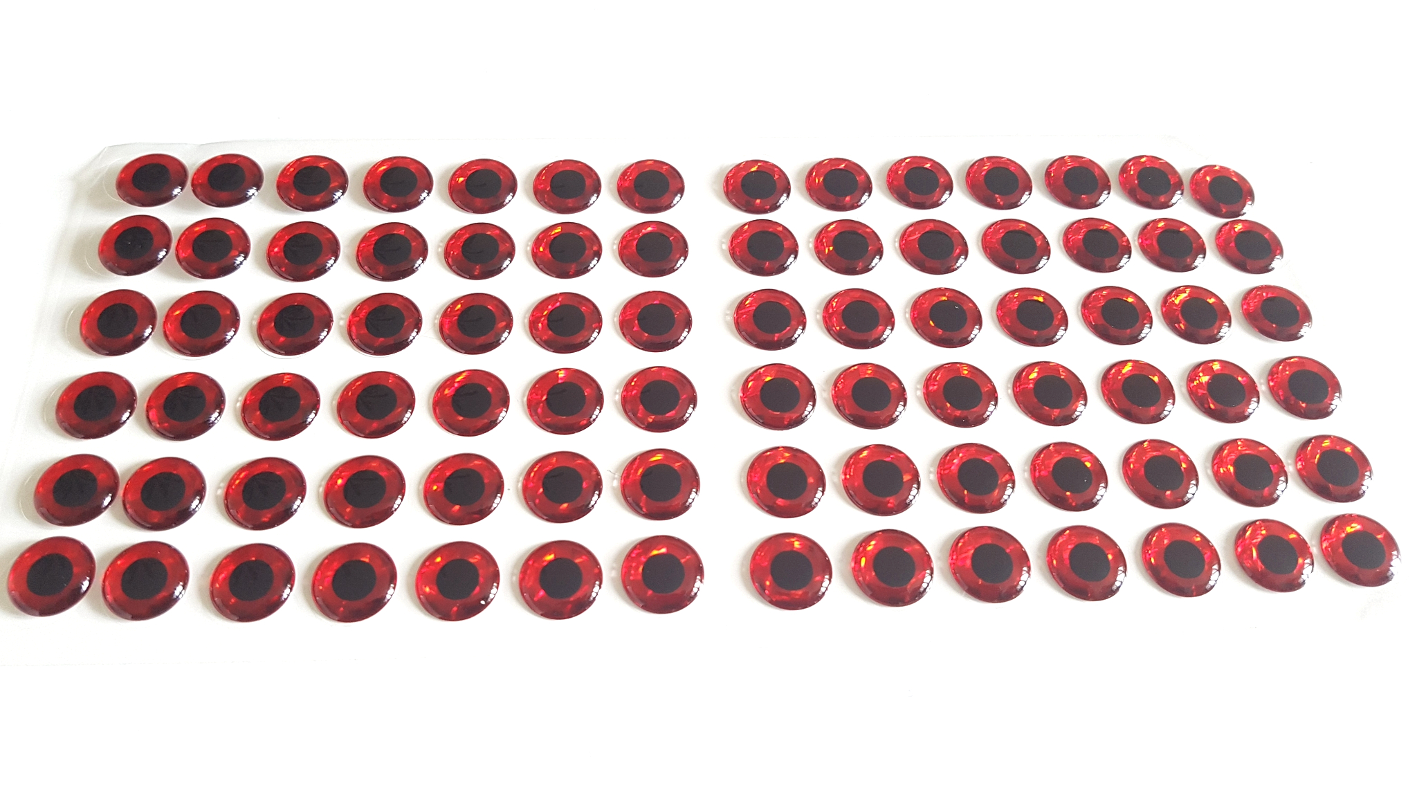 MIKATECH-Soft-3D-Augen-14mm-Prism-Red-84er-Karte MIKATECH Epoxy 3D Augen 14mm Prism Red Karte 84 Stück