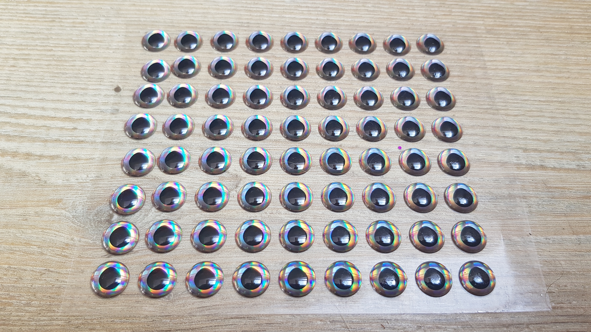 9mm-Natural-Silver MIKATECH Epoxy 3D Augen 10mm Natural Silver 144er Karte
