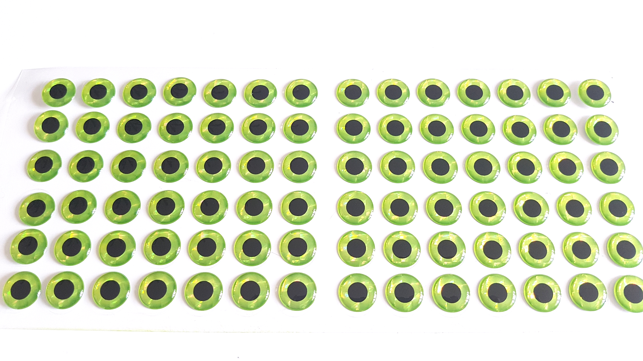 MIKATECH-Soft-3D-Augen-14mm-Prism-Chart-84er-Karte MIKATECH Epoxy 3D Augen 14mm Prism Chart Karte 84 Stück