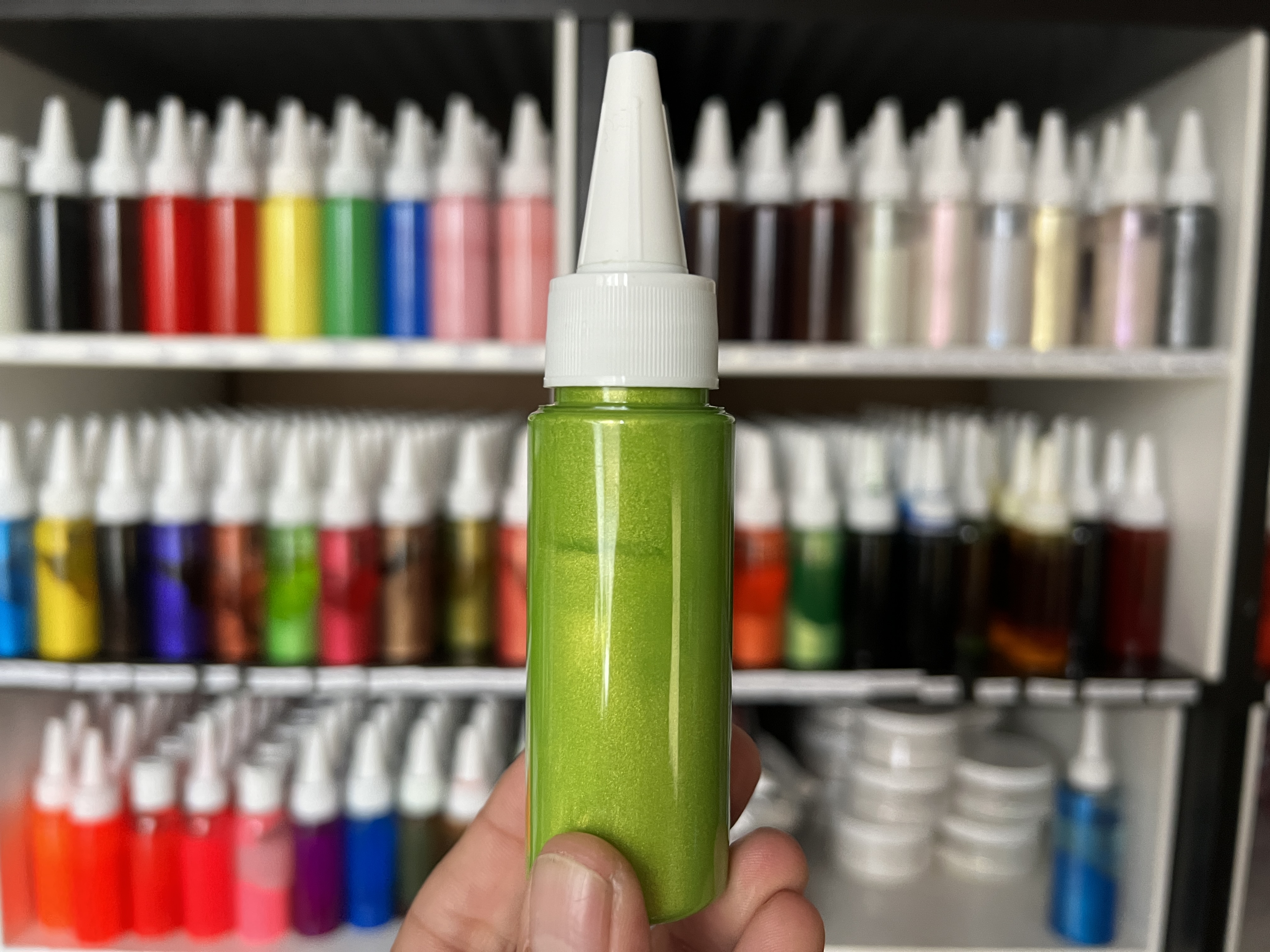 Metallic-Golden-Spring-Green SABOFLEX Metallic Golden Spring Green Plastisolfarbe 50g