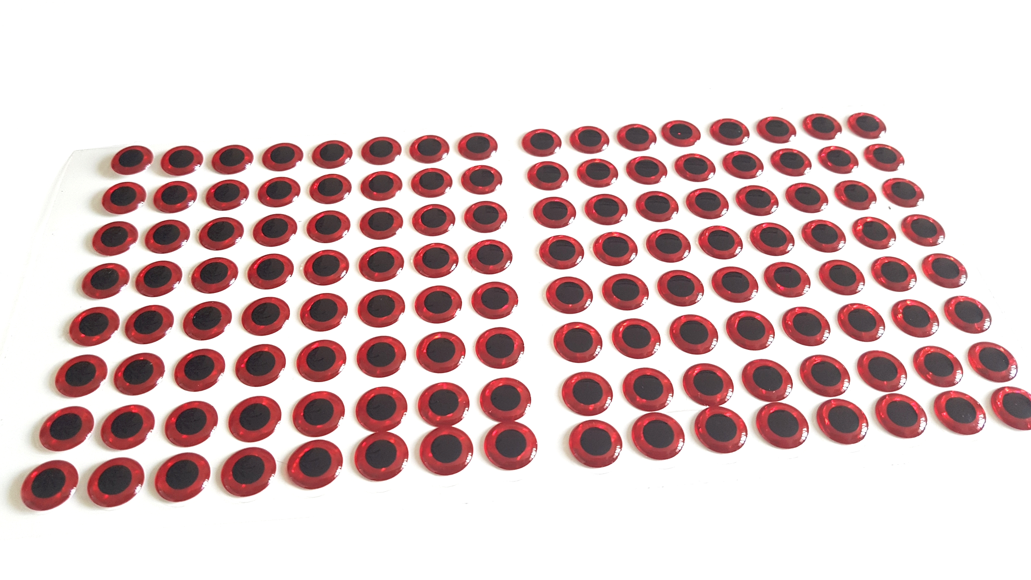 MIKATECH-Soft-3D-Augen-12-5mm-Prism-Red-128er-Karte MIKATECH Epoxy 3D Augen 12,5mm Prism Red Karte 112 Stück