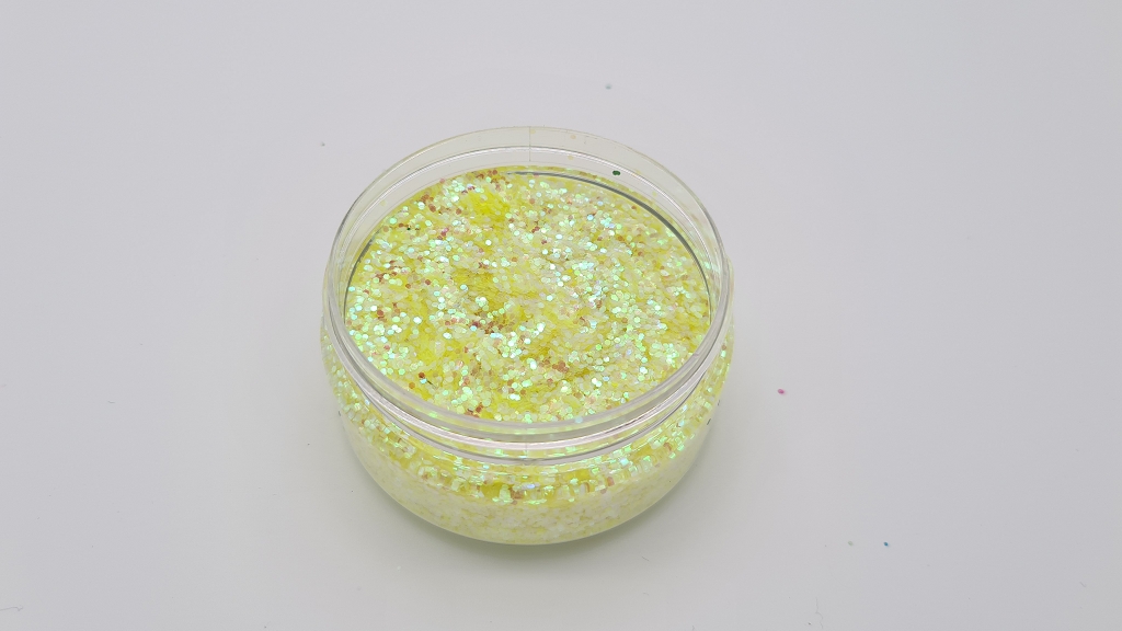 Irisierend-Gelb-UV-1mm MIKATECH Glitter 1mm Irisierend Gelb UV 100ml