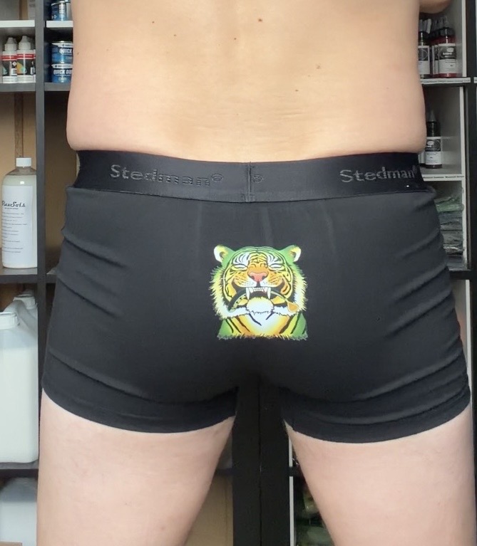 MIKATECH Tigerwäsche enge Boxer mit Bündchen Schwarz
