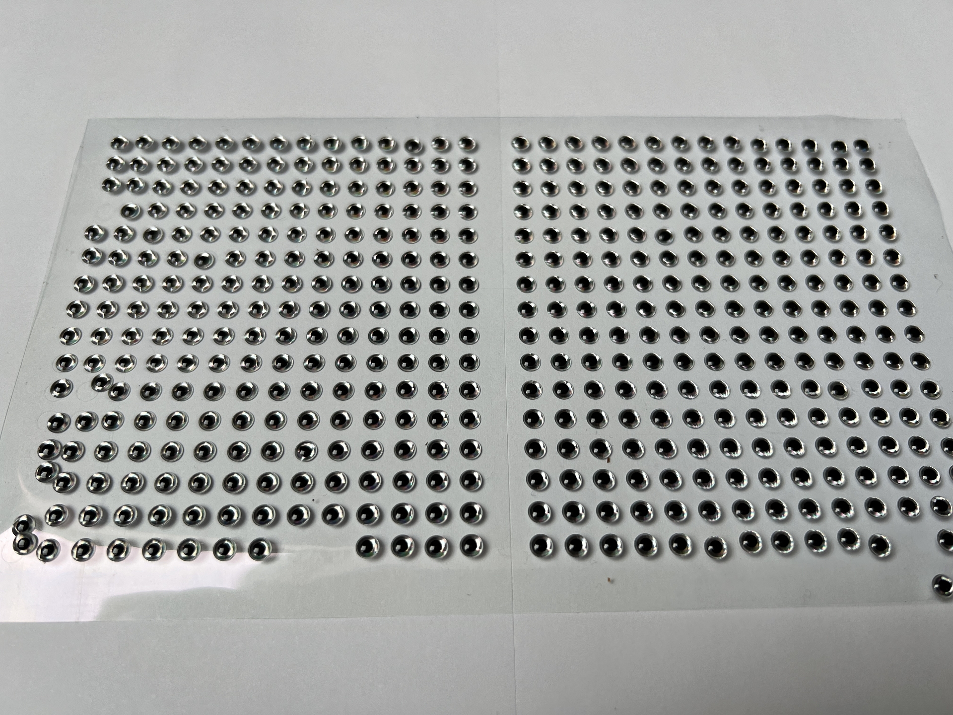 MIKATECH Epoxy 3D Augen 4mm Prism Chrome 448er Karte