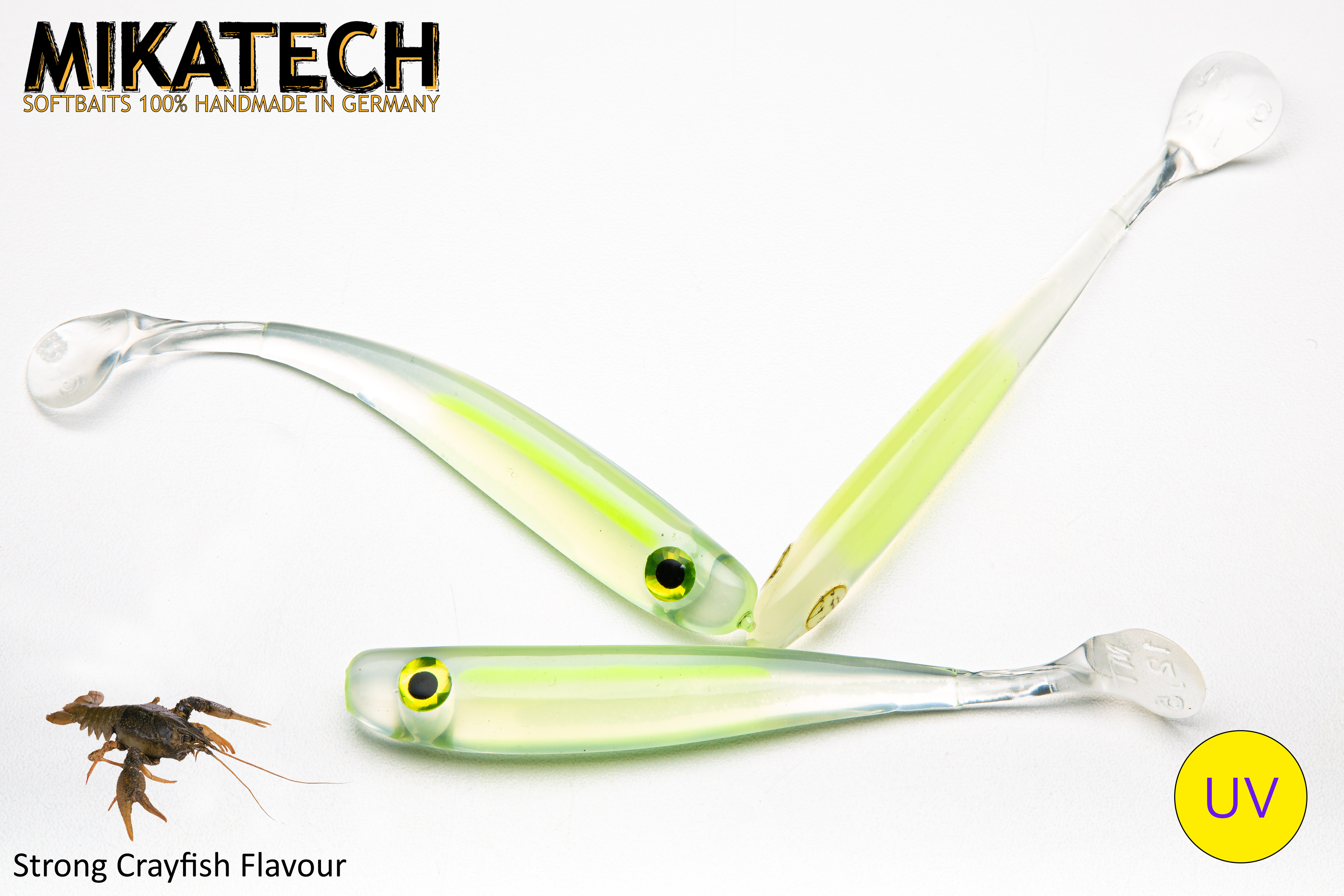 MIKATECH Real Shad 12,5 cm Sexy Chartreuse Alien UV