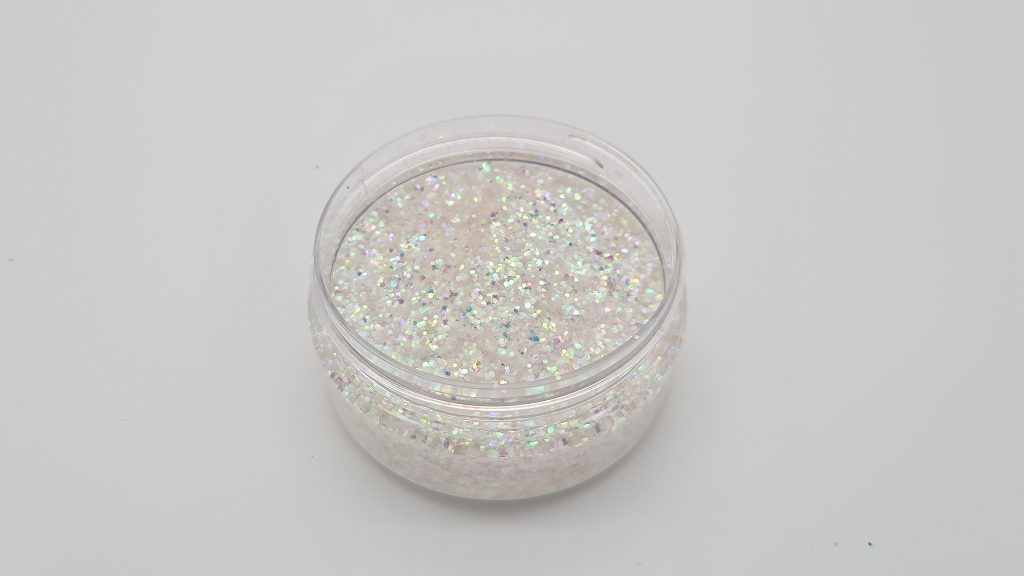 MIKATECH Glitter 1mm Holoreszierend Silberweiss 100ml