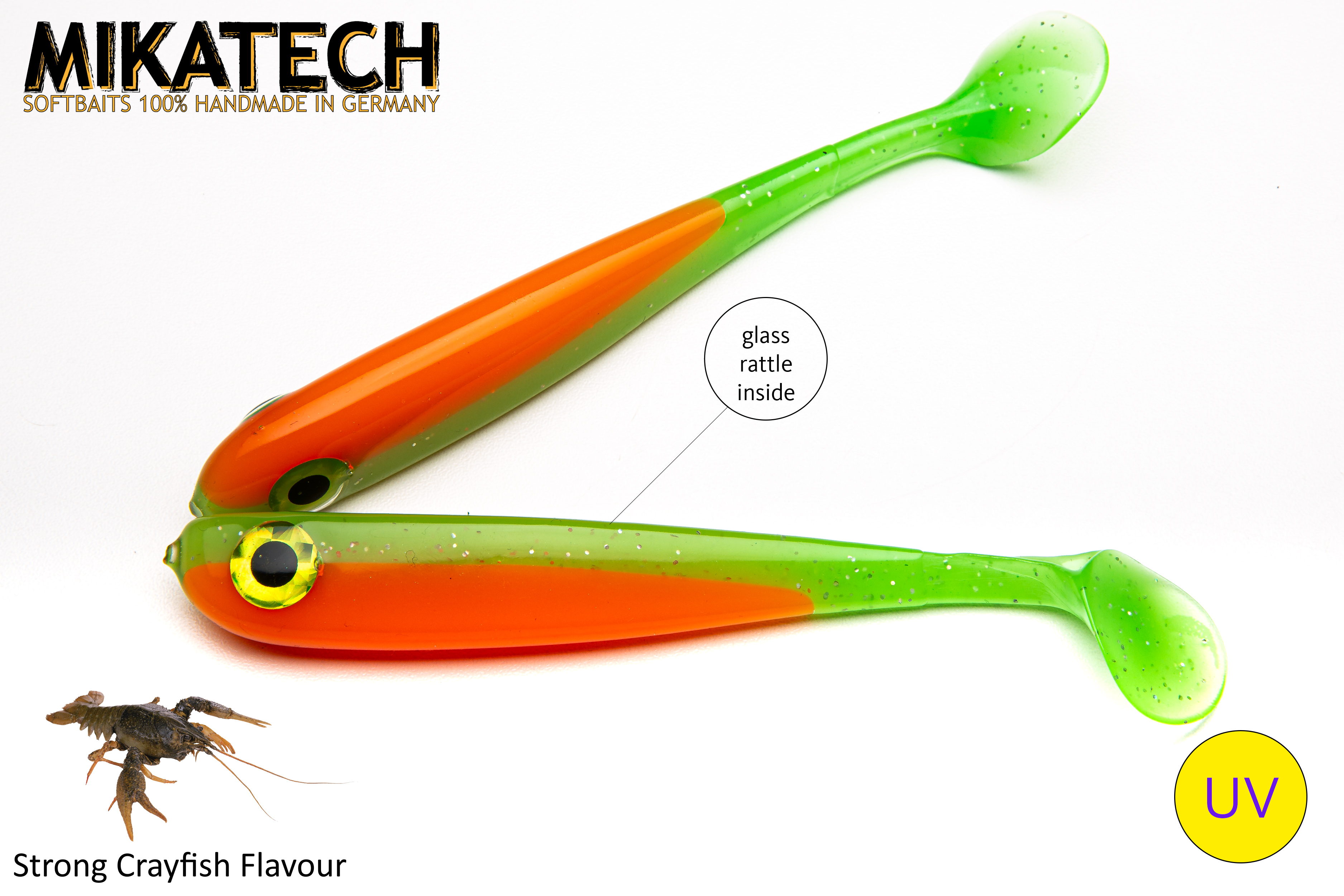 MIKATECH Real Shad 15 cm Green Tomato UV