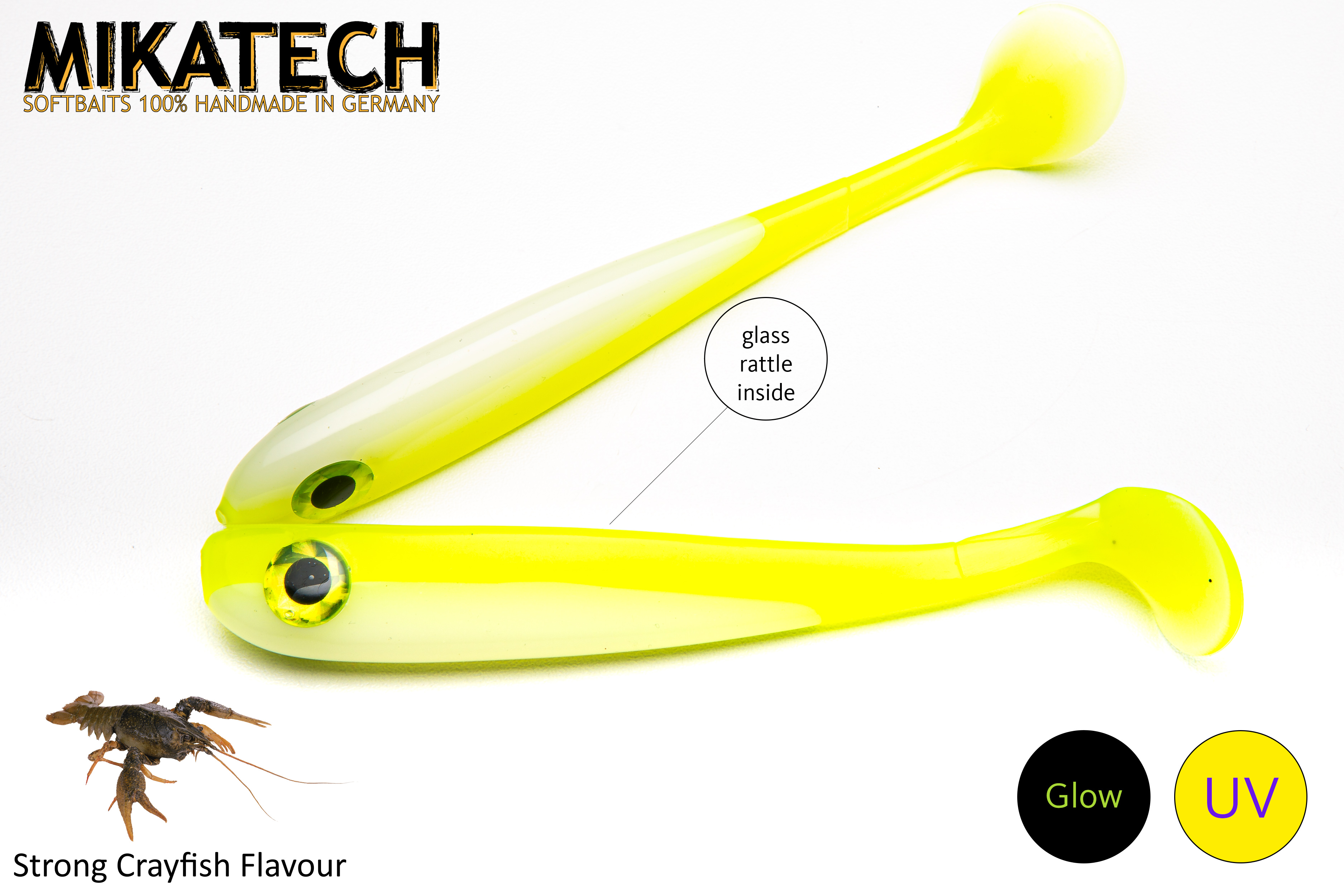 MIKATECH Real Shad 15 cm Taschenlampe Glow UV
