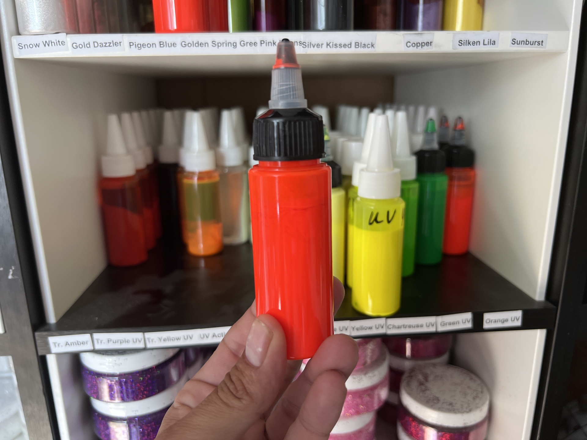 SABOFLEX UV Fluo Orange Plastisolfarbe 50g SABOFLEX UV Fluo Orange Plastisolfarbe 50g