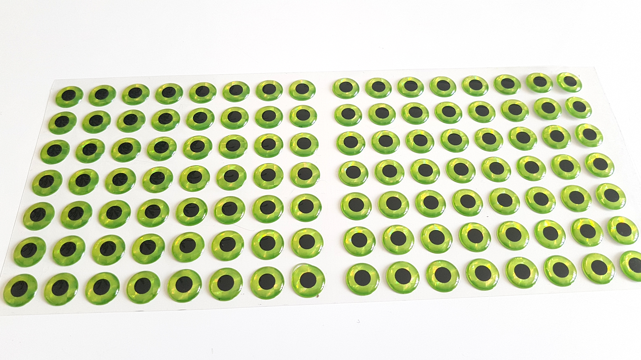 MIKATECH-Soft-3D-Augen-12-5mm-Prism-Chart-128er-Karte MIKATECH Epoxy 3D Augen 12,5mm Prism Chart Karte 112 Stück